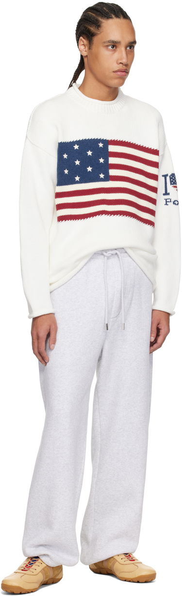 Pleteni pulover Polo by Ralph Lauren Ralph Lauren I Heart Polo Flag Sweater Bela | 710962906001, 3