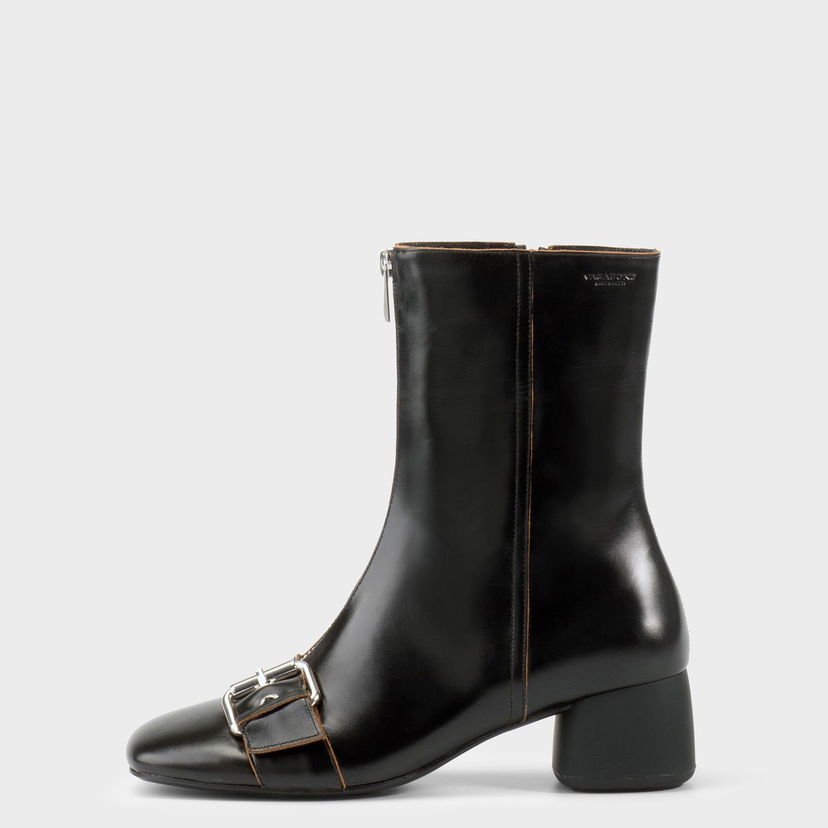 Superge in čevlji Vagabond Livia Buckle Block Heel Ankle Boot with Contrasting Trim Črna | 6056-199-20