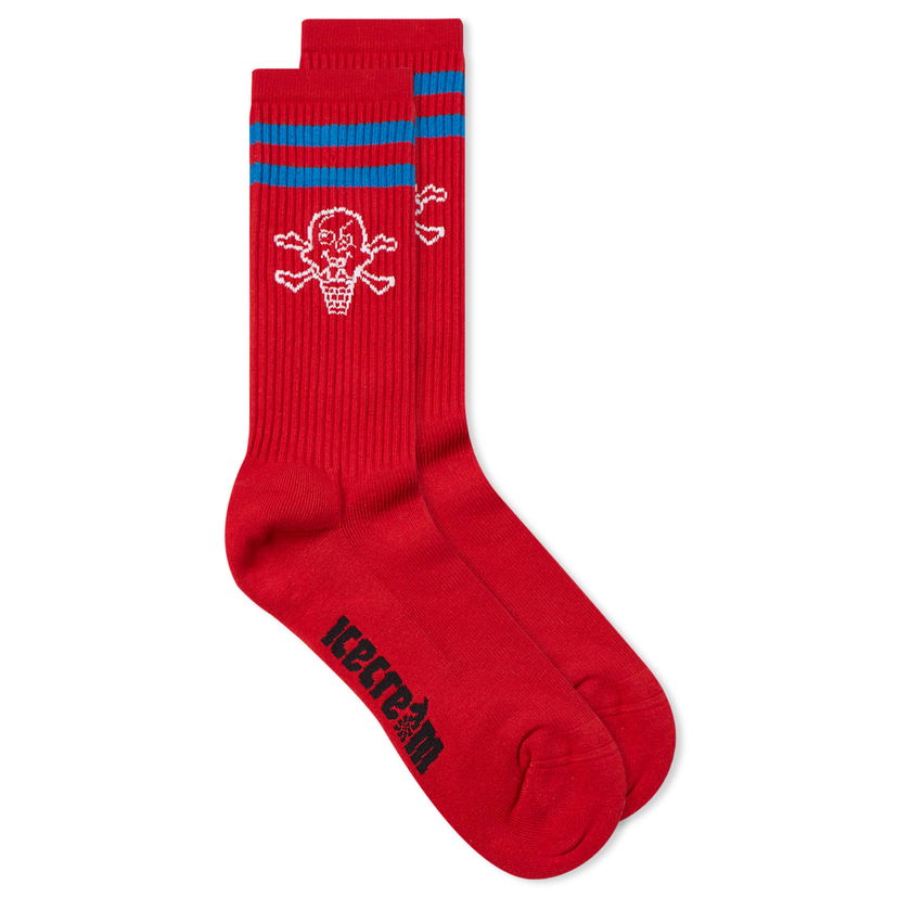 Nogavice BBC IceCream ICECREAM Cones & Bones Sports Socks Rdeča | IC24268-RD