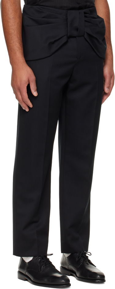 Hlače Simone Rocha Simone Rocha Bow Waist Straight Leg Trousers Črna | 4170 1217, 1