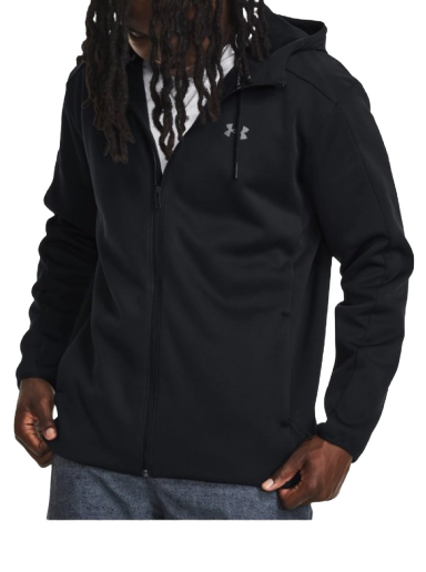 Pulover Under Armour Essential Swacket Full-Zip Hoodie Črna | 1378824-001