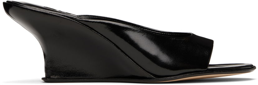 Oblačila BY FAR BY FAR Caroo Wedge Mules Črna | MWFHO130LL032BK001PL