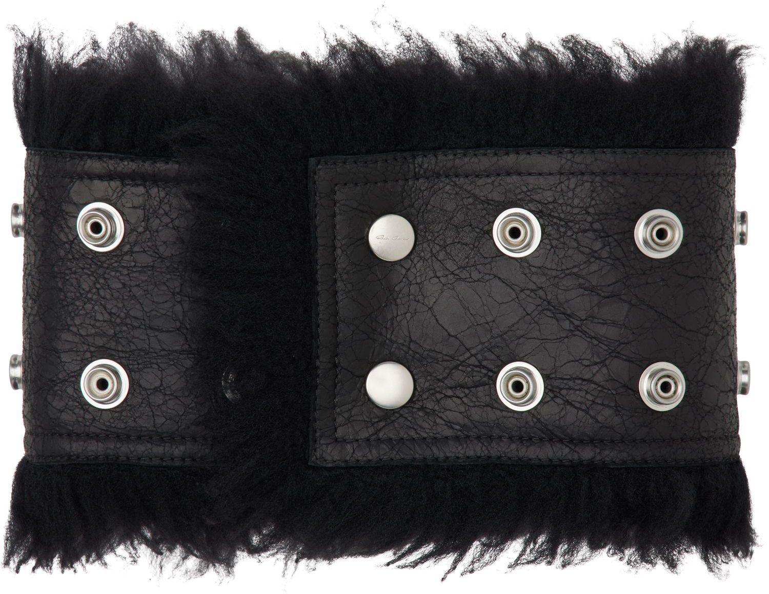 Pasovi Rick Owens Rick Owens Concordians Strobe Fur Neck Band Črna | RP02E4433 LSHC, 0