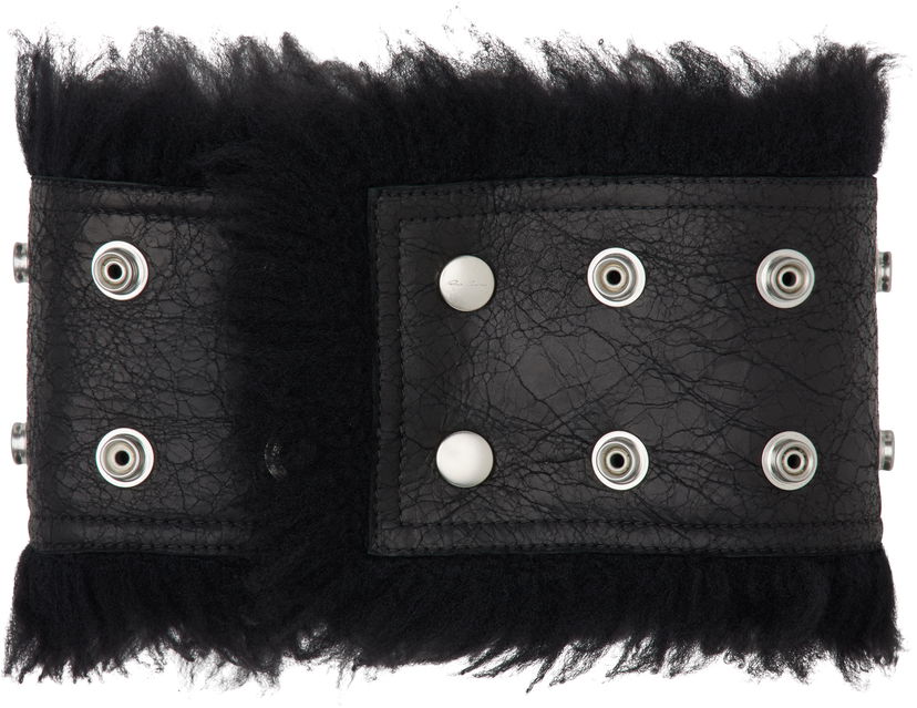 Pasovi Rick Owens Rick Owens Concordians Strobe Fur Neck Band Črna | RP02E4433 LSHC