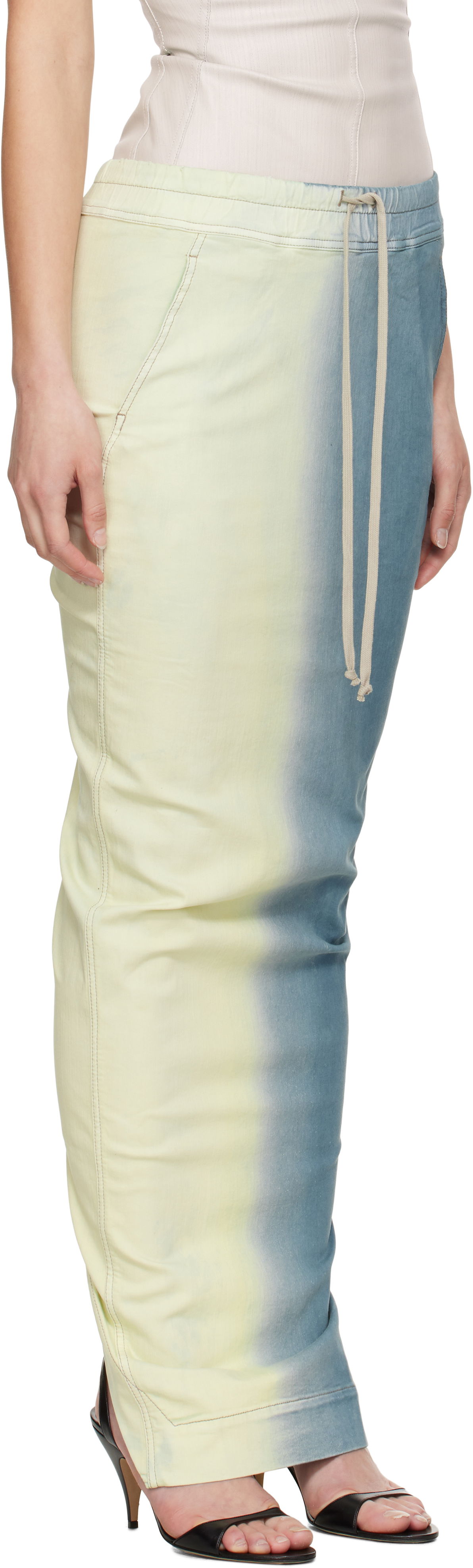 Krila Rick Owens Rick Owens DRKSHDW Pull On Pillar Maxi Skirt Modra | DS01E3332 SDDE, 1