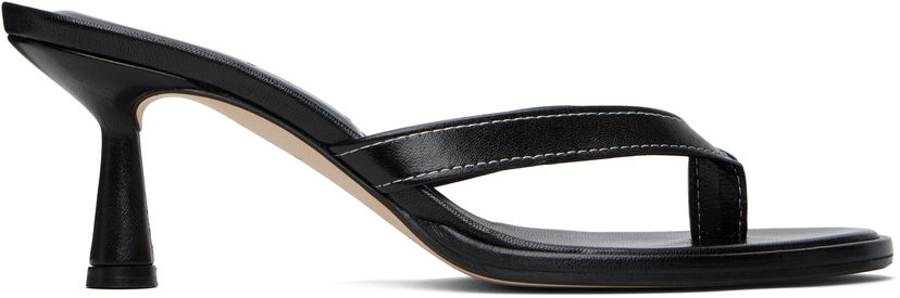 Nega čevljev Aeyde Aeyde Daphne Leather Toe-Post Heeled Sandals Črna | A11-HS-AEAR75CI187-SS25-800-007