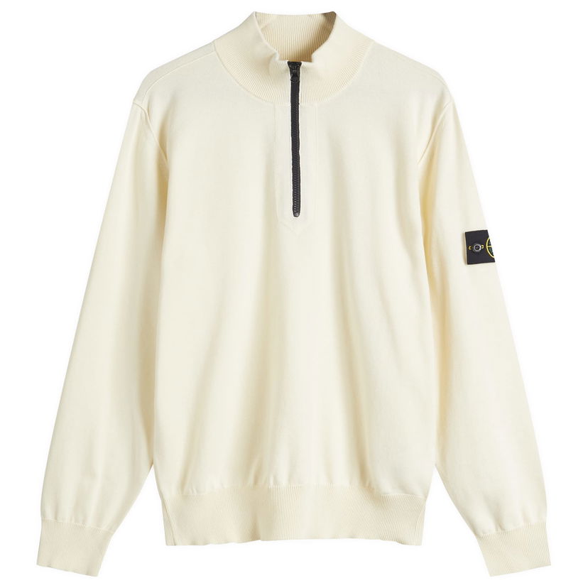 Pleteni pulover Stone Island Soft Cotton Half Zip Knit, Size Large Bež | K1S155100063-V0093