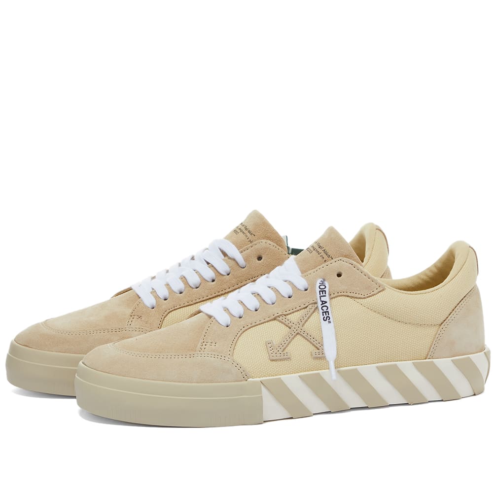 Superge in čevlji Off-White Low Vulcanised Canvas Suede Sneaker Bež | OMIA085S22LEA0016161, 1
