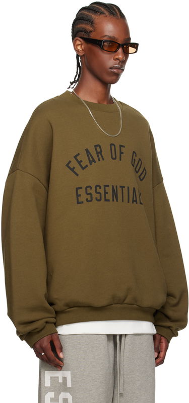 Pleteni pulover Fear of God Essentials Crewneck Sweatshirt Zelena | 192BT246264F, 1