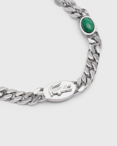 Zapestnica Lacoste Chain Bracelet with Crocodile Emblems and Oval Inlays Kovinski | JL127B-041, 1