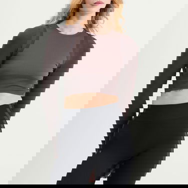 Krop-top On Running Studio Knit Long Sleeve Crop Top Rjava | 1WF10263573, 2