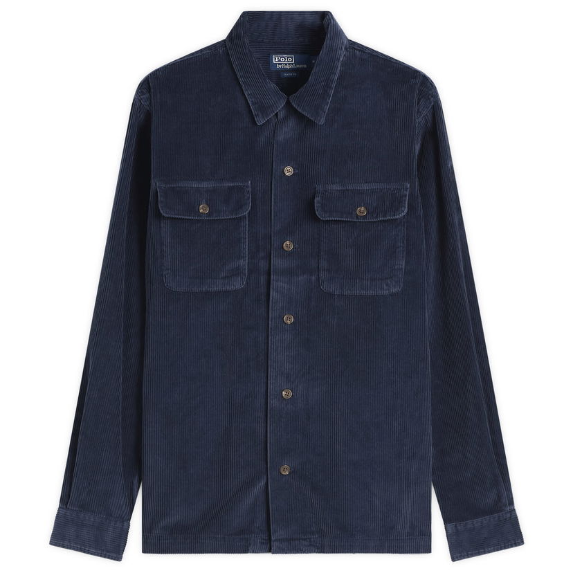 Srajce Polo by Ralph Lauren Corduroy Overshirt Mornarica | 710981753003-NVY