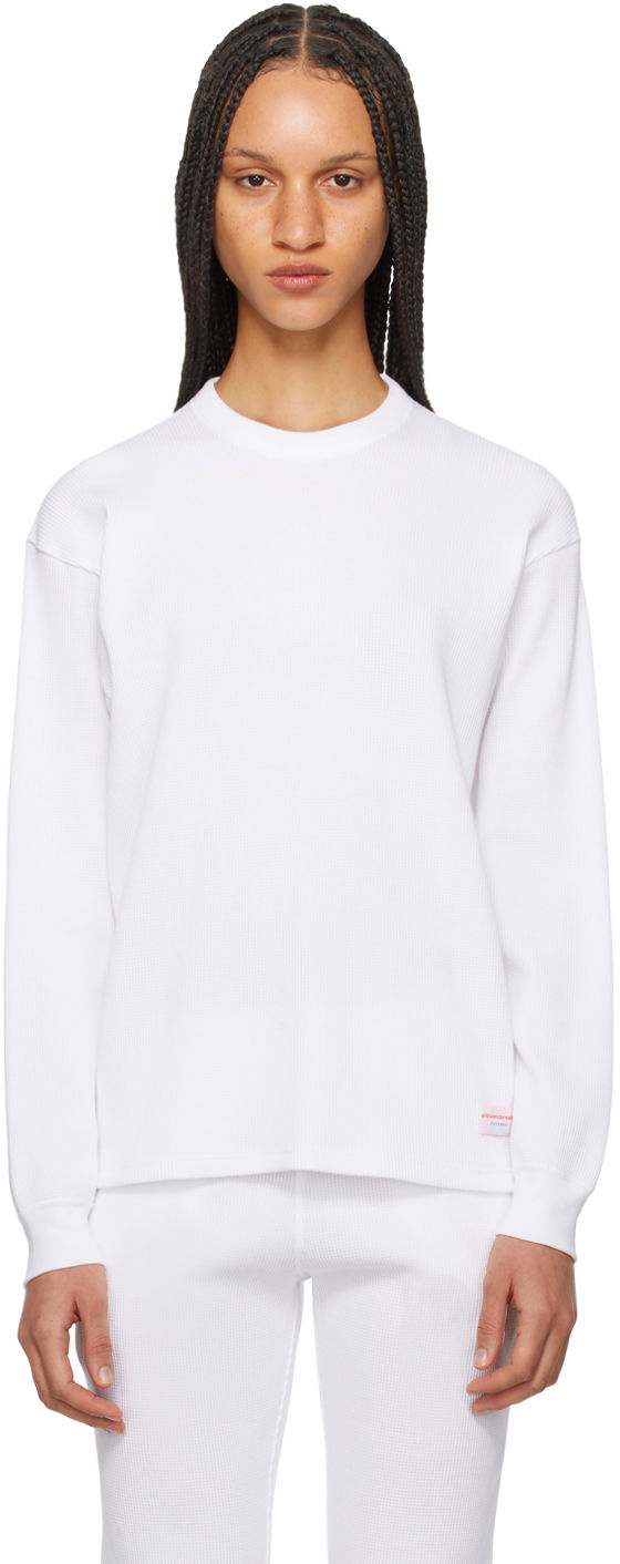 Majica Alexander Wang Dropped Shoulder T-Shirt Bela | UCC4221611