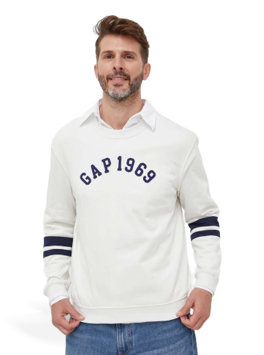 Pulover GAP Logo Crewneck Bež | 664496.000CARLSST