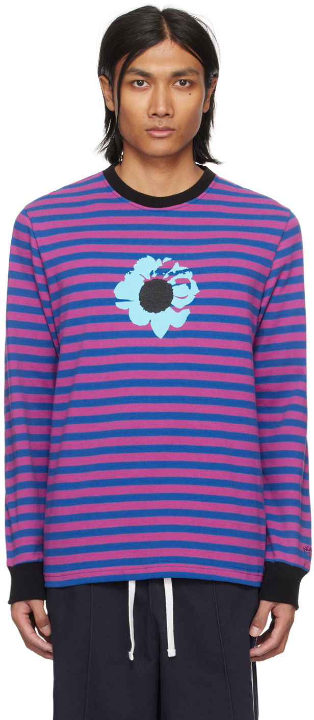 Majica Noah The Cure Striped T-Shirt Roza | KN175FW23