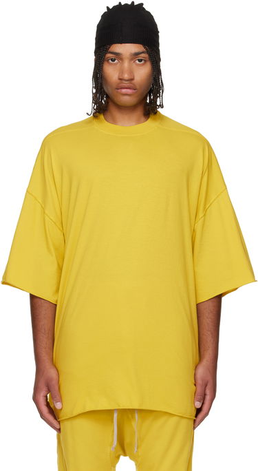 Majica Rick Owens Concordians Tommy Oversized Raw-Edge Short Sleeve T-shirt Rumena | DU02E7259 RN, 0