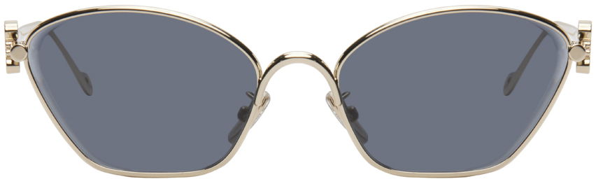 Sončna očala Loewe Gold Anagram Hexagonal Sunglasses Črna | LW40115U 192337181177, 0