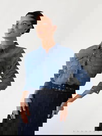 Button-Up Denim Shirt