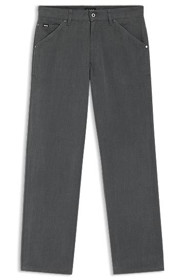 Kavbojke BOSS Melange cotton denim jeans Siva | 50549830