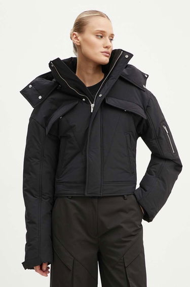 Puhovka HELIOT EMIL Cropped Asymmetrical Puffer Jacket Črna | PREAW24.W.02.132, 3