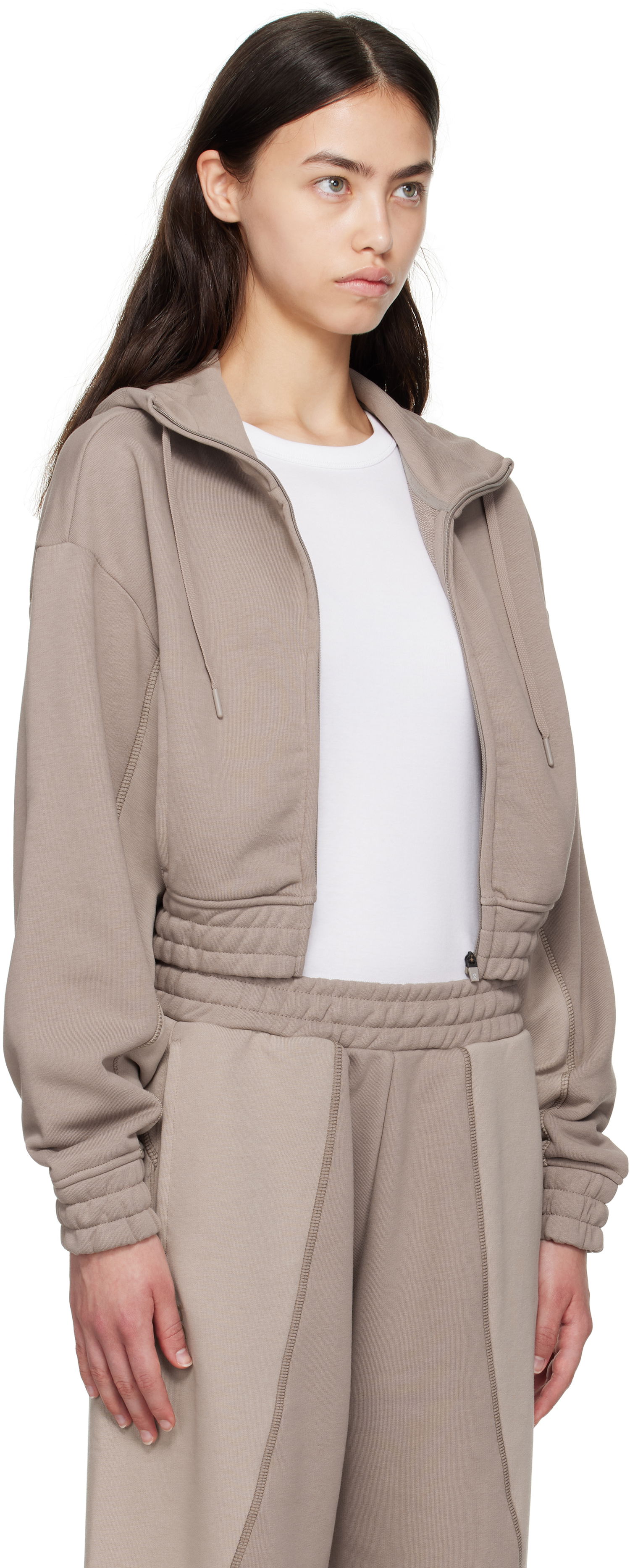 Pulover On Running FKA twigs Edition Club Cropped Hoodie Bež | 1WF11663318, 1