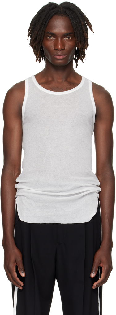 Majica brez rokavov Ann Demeulemeester Ann Demeulemeester Boris Wrinkled Cropped Tank Top Bela | B0011785-FA434-002, 0
