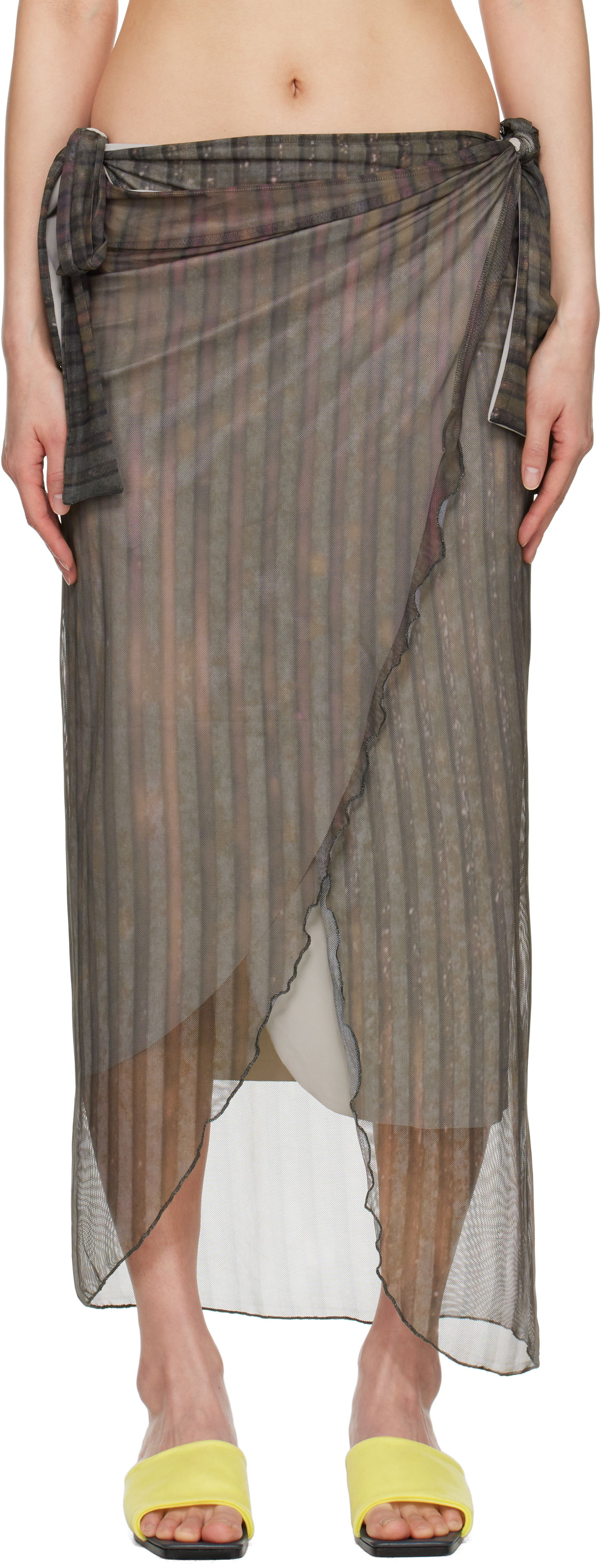 Krila Serapis Serapis Stripes Malong Maxi Wrap Skirt Rjava | SS25_PS_2, 0