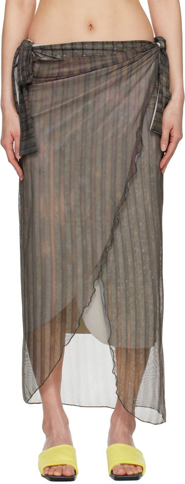 Krila Serapis Serapis Stripes Malong Maxi Wrap Skirt Rjava | SS25_PS_2, 0