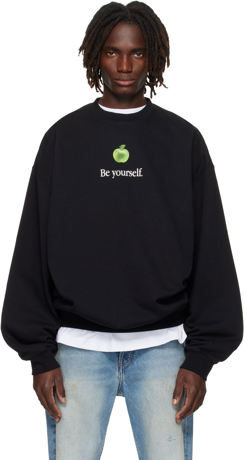Pulover VETEMENTS VETEMENTS 'Be Yourself' Oversized Sweatshirt Črna | UH76HD350B