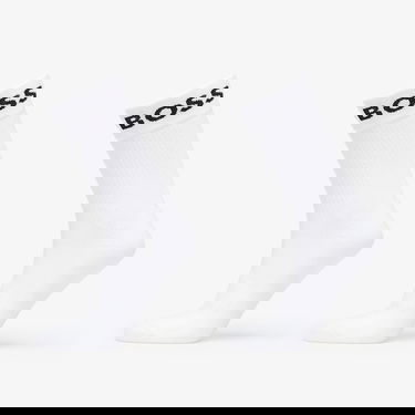 Nogavice BOSS Hugo 2-Pack of Quarter-Length Socks in Stretch Fabric White Bela | 50469747-100, 3