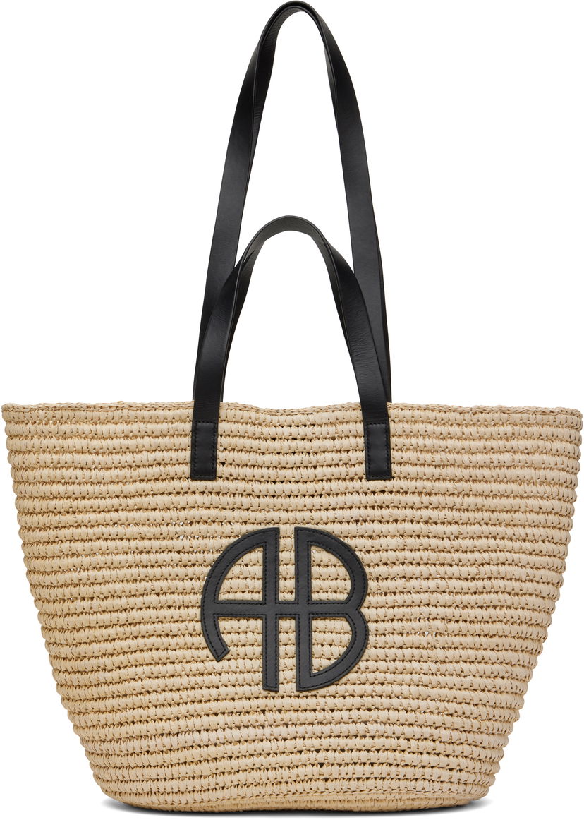 Tote bag Anine Bing ANINE BING Palermo Raffia Tote Bež | A-13-1161-129
