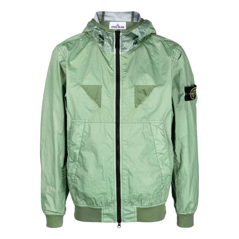 Vetrovka Stone Island Logo Patch Jacket Zelena | 781540723-V0055