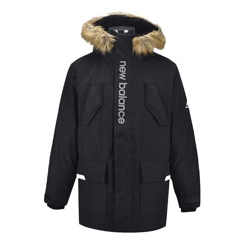 Parka New Balance Faux Fur Trim Parka Črna | AMJ04356-BK