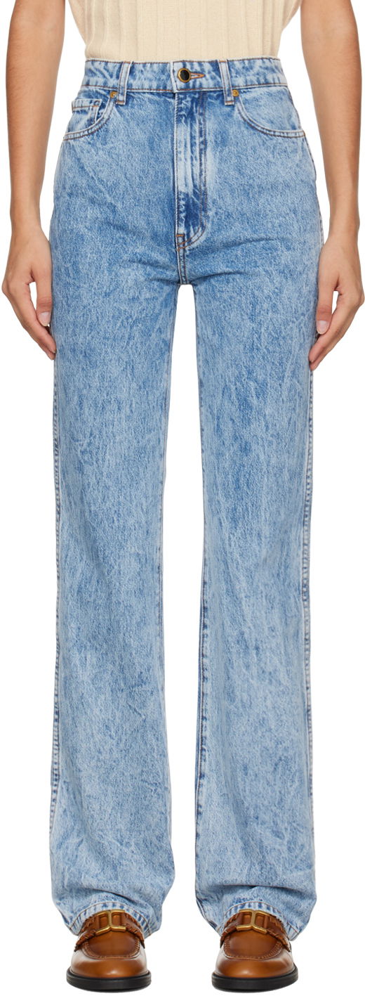 Kavbojke Khaite Blue Danielle Jeans Modra | 1032-096