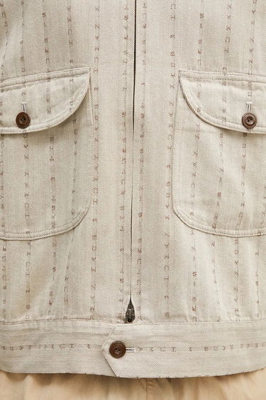 Jakna Human Made Herringbone Zip-Up Work Jacket Bež | HM28JK014, 3