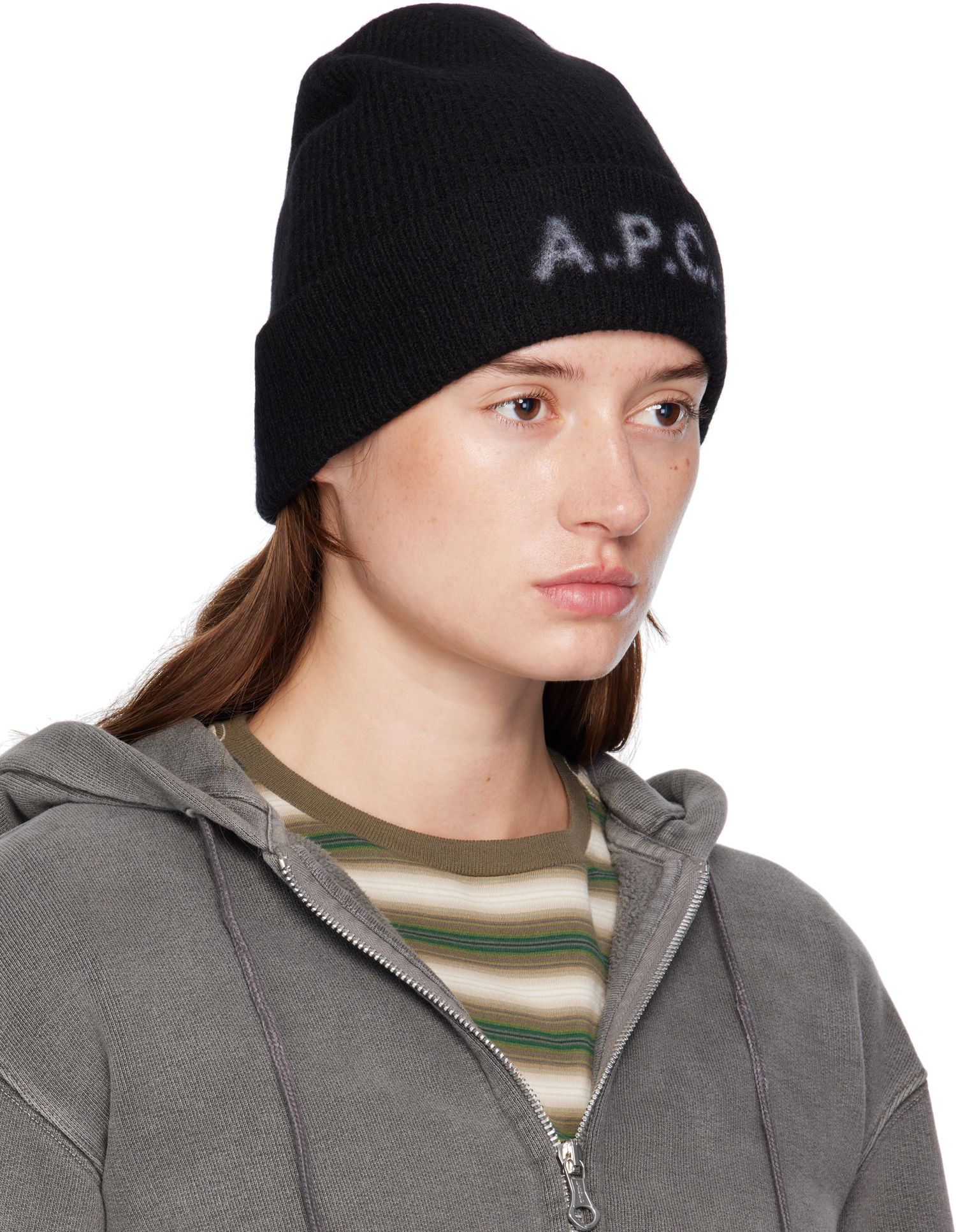 Beanie A.P.C. Black Harry Beanie Črna | WVBDK-M25085, 1