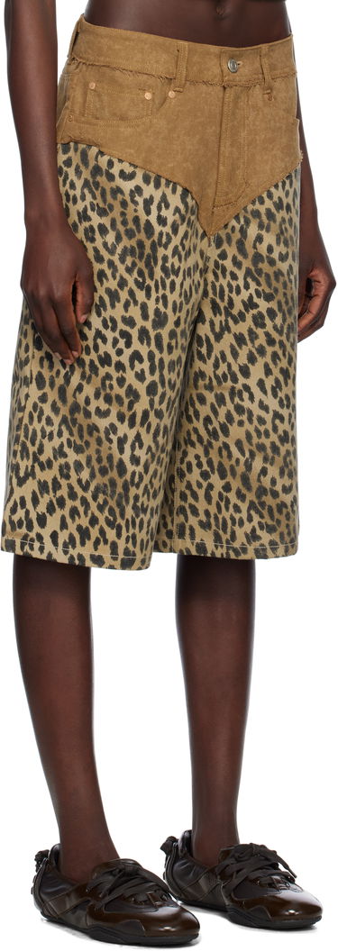 Kratke hlače Andersson Bell Oxford Combo Leopard Shorts Bež | apa821w, 1
