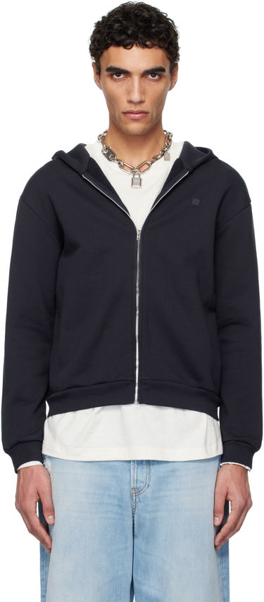 Pulover Acne Studios Acne Studios Zip-Up Hoodie Mornarica | CI0185-, 0