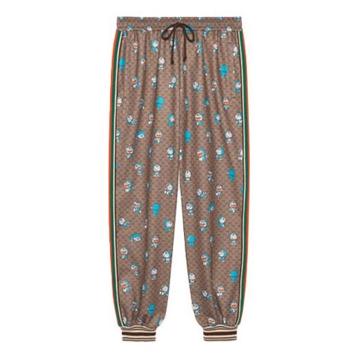 Trenirka Gucci Doraemon Monogram Track Pants Rjava | 654941-XJDEX-2138