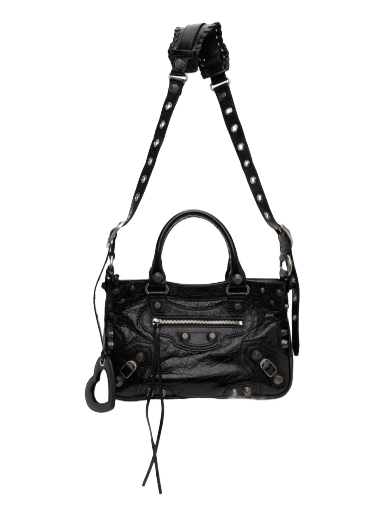 Torba za čez ramo Balenciaga Medium Neo Cagole Bag Črna | 751521 1VG9Y