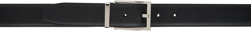 Pasovi FERRAGAMO Reversible Belt With Rectangular Buckle Črna | 675158