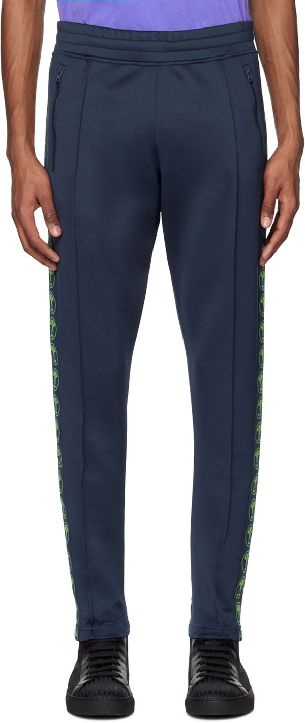 Trenirka Moschino Track Pants with Side Logo Print Modra | 0328 2029