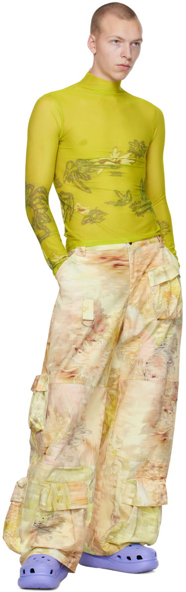 Pleteni pulover Collina Strada Collina Strada Thumbtastic Floral Print Mesh Turtleneck Zelena | XX3340, 3