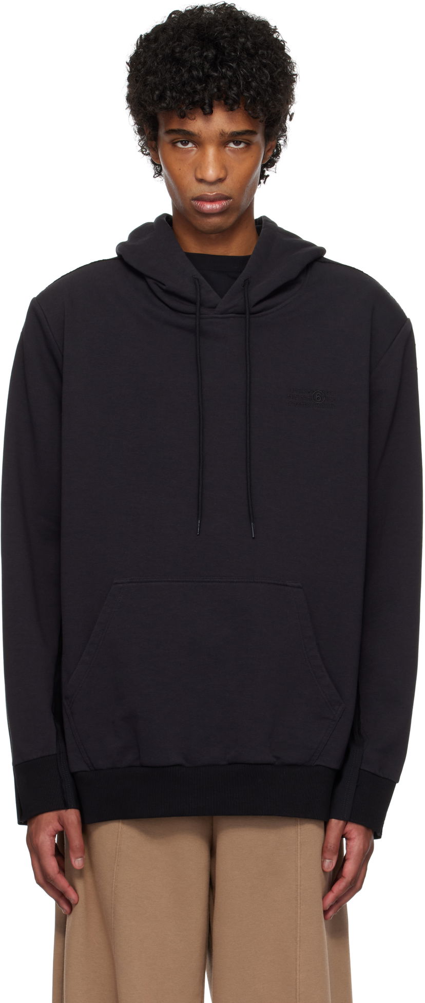 Pulover Maison Margiela MM6 Maison Margiela Paneled Hoodie Črna | SH0GU0022 MTJ018