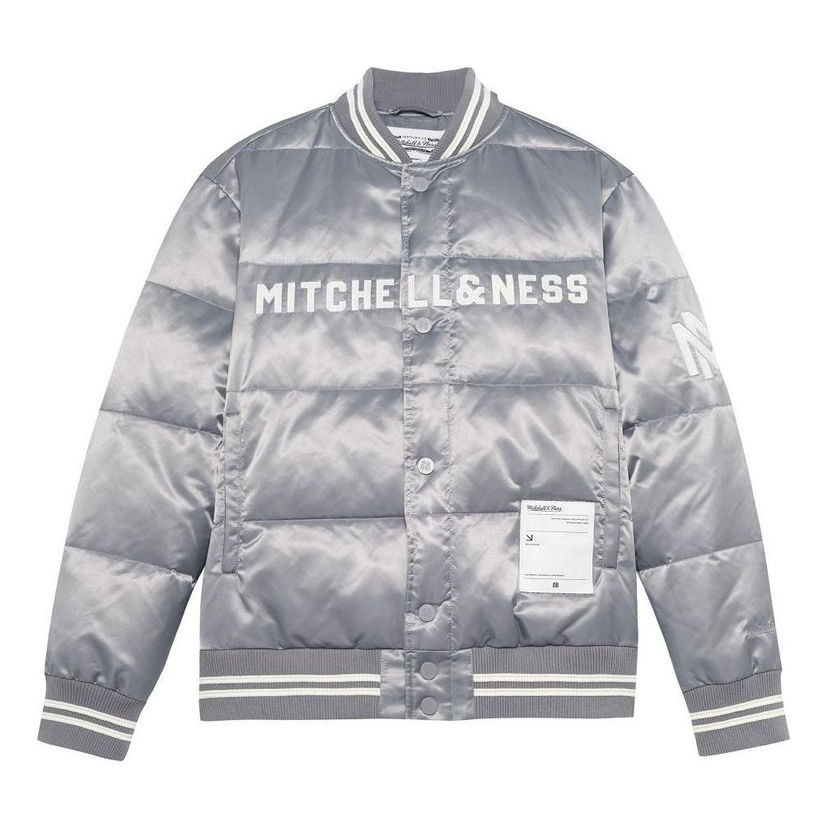 Bomber jakna Mitchell & Ness Mitchell & Ness Down Varsity Jacket Siva | MNSYAWTODJ025-GRY