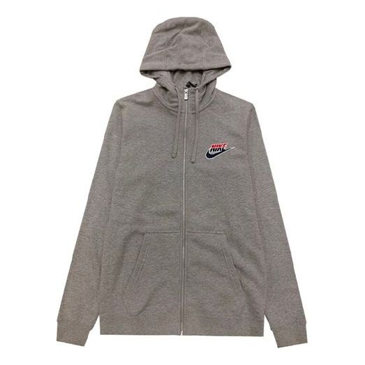 Pulover Nike Knit Zipper Hoodie Siva | CJ9448-063