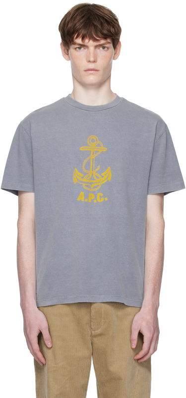 Majica A.P.C. A.P.C. Davy Anchor Graphic Tee Siva | COHBS-H26518, 0