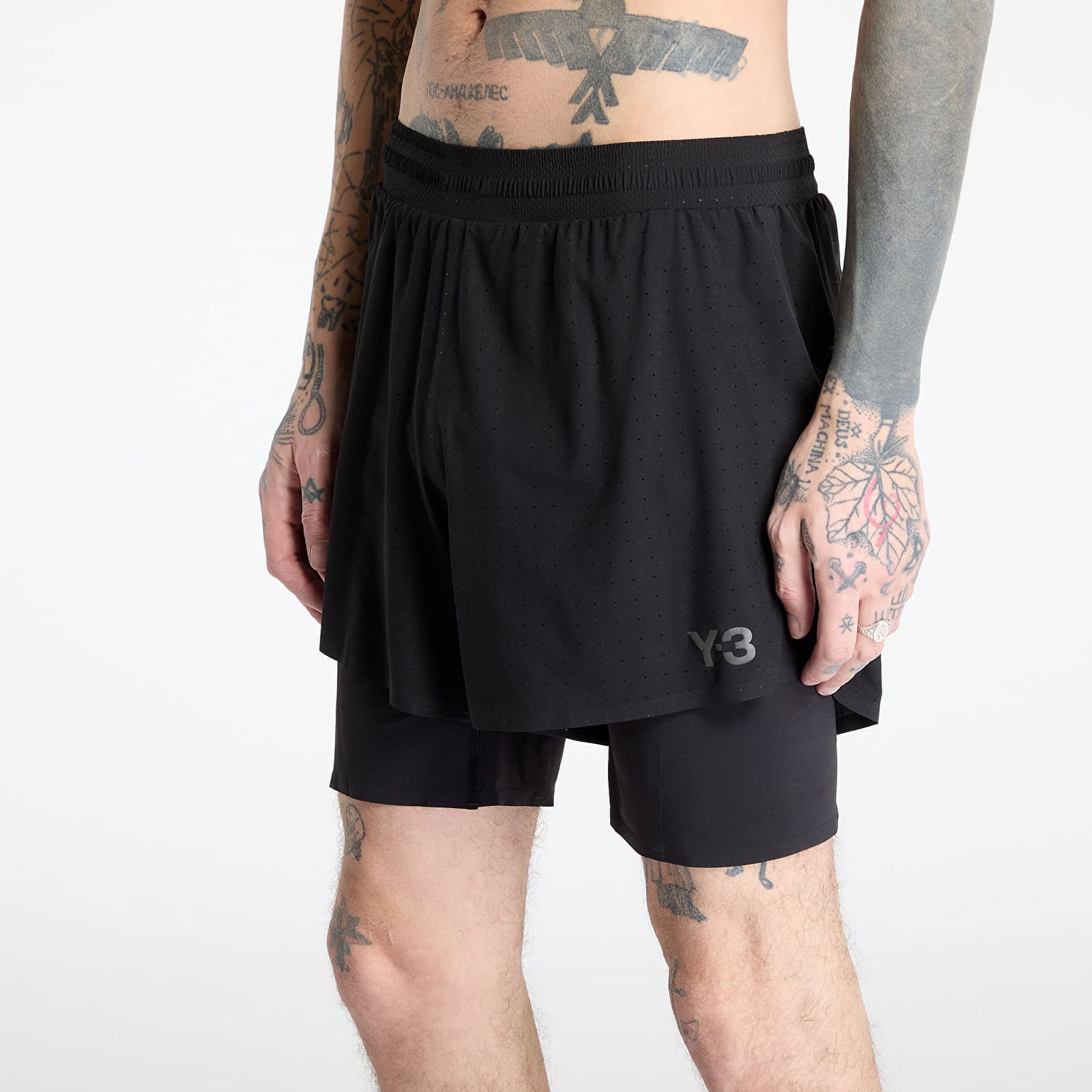 Kratke hlače Y-3 Y-3 Running Shorts with Tights Črna | JV7326, 1