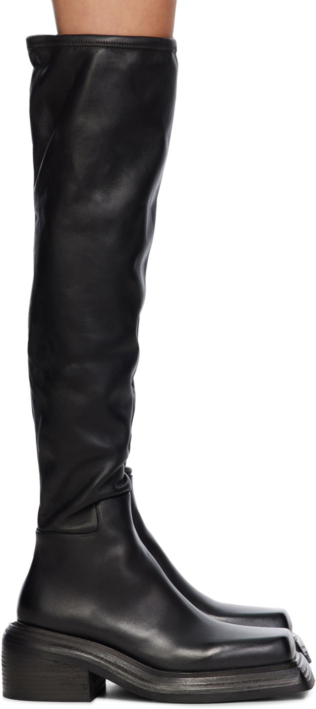 Oblačila Marsèll Marsèll Cassetto Tall Leather Boots Črna | MW6562_B56666