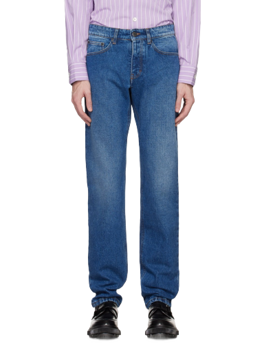 Kavbojke AMI Classic Fit Jeans Mornarica | HTR001.601